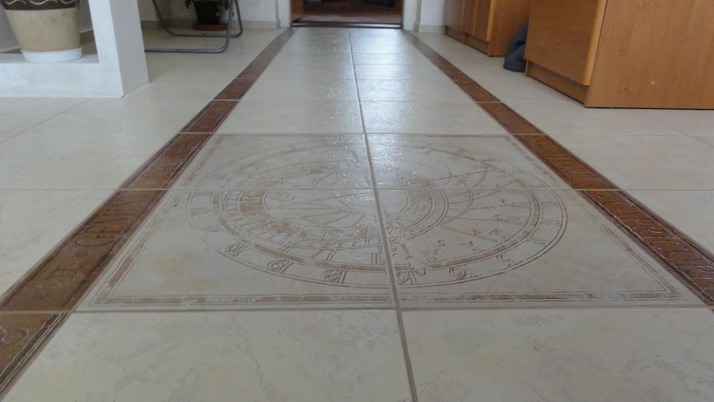 Ceramic tile flooring